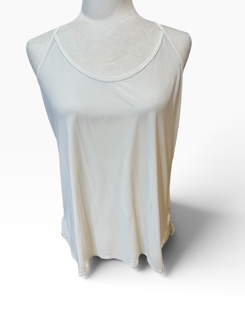 Lululemon White Racerback Tank | Mesh Back | Relaxed Fit